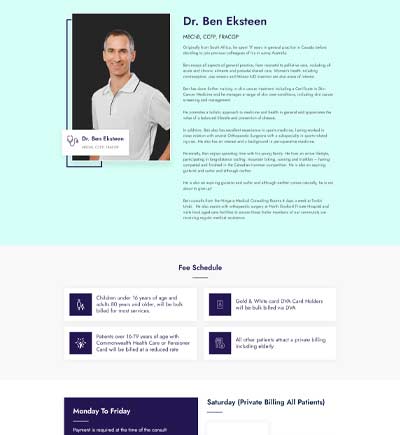 Dr. Ben Eksteen Thumb Portfolio Website Development