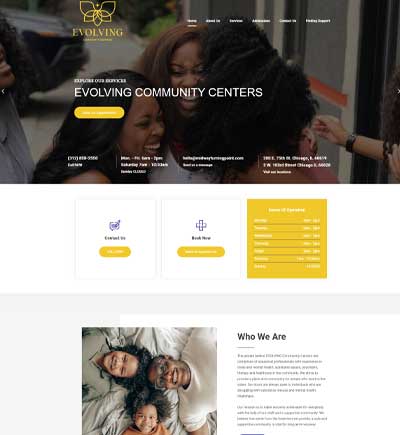 EVOLVING Community Centers Thum Business Website Development