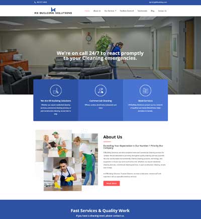 K9Building Solutions thumb Cleaning Website Development