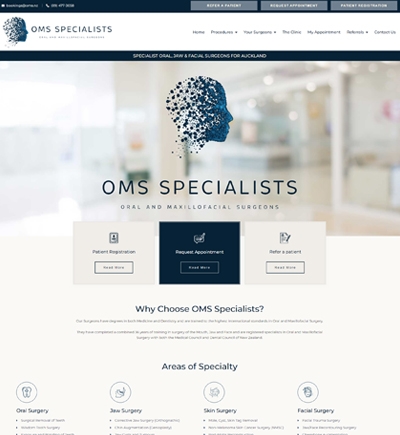 OMS Specialists Dental Website Development