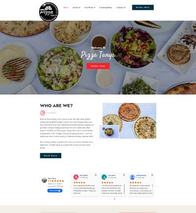 Pizza Tanya Thumb Restaurant Website Development
