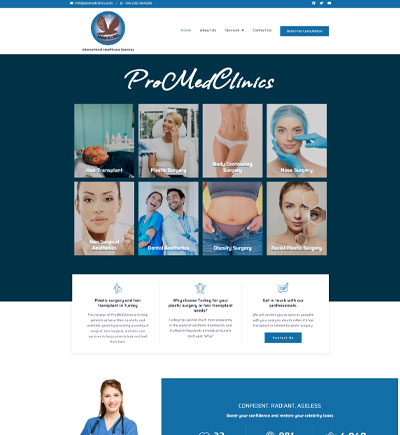Pro Med Clinics Thum Health & Wellness Website,health wellness website development