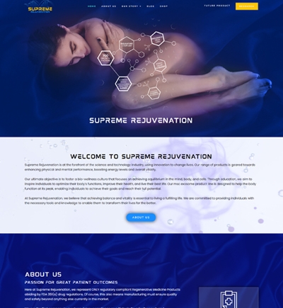 Supreme img Landing page Design